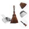 VALICLUD Mini Dustpan and Brush Cleaning Supply for Pet Litter and Poop, Lightweight Stainless Steel and Wood with Coir, Non-Slip Short Handle, for Cat House and Pet Cleaning view 4