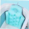Non-slip Bath Seat Bathtub Cushion Folding Blue Polyester view 4
