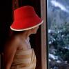 Colcolo Sauna Hat Sauna Cap Diameter 29cm Cap Indoor Portable Russian Styles Russian Bath Hat Accessories for SPA Men Women, Red view 3