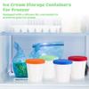 yeeplant 4-Pack 1 Quart Ice Cream Storage Tubs With Lids And Scoop, Reusable Containers For Homemade Ice Cream, Sorbet, Freezer Safe view 2