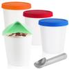 yeeplant 4-Pack 1 Quart Ice Cream Storage Tubs With Lids And Scoop, Reusable Containers For Homemade Ice Cream, Sorbet, Freezer Safe view 4