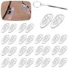 15 Pairs Replacement Silicone Nose Pads for Glasses, Push-in Eyeglass Nose Pads for Eyeglasses Sunglasses Include Micro Screwdriver view 1
