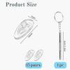 15 Pairs Replacement Silicone Nose Pads for Glasses, Push-in Eyeglass Nose Pads for Eyeglasses Sunglasses Include Micro Screwdriver view 2