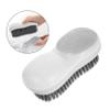 Homoyoyo Double-sided Laundry Scrub Brush with Soft Bristles for Clothes and Shoes, Easy to Store and Hand-friendly Cleaning Brush for Office and Bathroom Use, White Abs Material view 2
