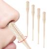 4Pcs Nasal Hair Cutter, 2 in 1 360 Degree Rotating Nose Hair Trimmer with Ear Picker, Double Sided Manual Nasal Beauty Tool for Women Men view 1