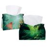 2 pack Nature leaves green tropical forest (1) Tissue Box Cover, Decorative Tissue Box Dispenser for Bathroom, Parlors, Office, Bedroom Dresser, Vanity Countertop, Nightstand, Car, and Desk view 1