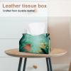 2 pack Nature leaves green tropical forest (1) Tissue Box Cover, Decorative Tissue Box Dispenser for Bathroom, Parlors, Office, Bedroom Dresser, Vanity Countertop, Nightstand, Car, and Desk view 2