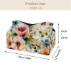 2 pack Floral Pattern with Flowers Tissue Box Cover, Decorative Tissue Box Dispenser for Bathroom, Parlors, Office, Bedroom Dresser, Vanity Countertop, Nightstand, Car, and Desk view 4