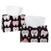 2 pack Cute Teeth Tissue Box Cover, 7.5x5x6in view 1