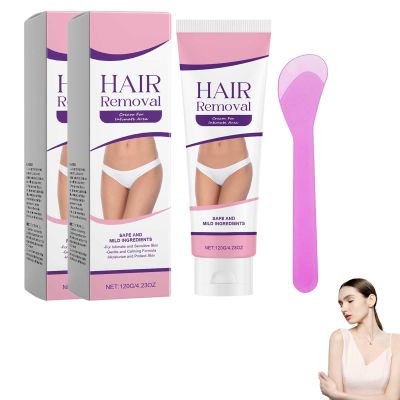 Hair Removal Cream, Sensitive Hair Removal Cream for Bikini Area, Intimate Area, Body, Legs and Armpits, Quick, Gentle and Painless Hair Removal with Scraper for All Skin Types