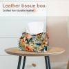 2 pack Floral Pattern with Flowers Tissue Box Cover, Decorative Tissue Box Dispenser for Bathroom, Parlors, Office, Bedroom Dresser, Vanity Countertop, Nightstand, Car, and Desk view 2