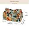 2 pack Floral Pattern with Flowers Tissue Box Cover, Decorative Tissue Box Dispenser for Bathroom, Parlors, Office, Bedroom Dresser, Vanity Countertop, Nightstand, Car, and Desk view 4