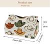2 pack Cowboy Hat Cactuses Western Tissue Box Cover, Decorative Tissue Box Dispenser for Bathroom, Parlors, Office, Bedroom Dresser, Vanity Countertop, Nightstand, Car, and Desk view 4