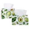 2 pack Green cabbage avocado (3) Tissue Box Cover Leather Facial Tissue Dispenser Box Holder for Dresser Bathroom Decorative view 1