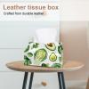 2 pack Green cabbage avocado (3) Tissue Box Cover Leather Facial Tissue Dispenser Box Holder for Dresser Bathroom Decorative view 2