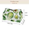 2 pack Green cabbage avocado (3) Tissue Box Cover Leather Facial Tissue Dispenser Box Holder for Dresser Bathroom Decorative view 4