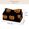 2 pack Halloween Pumpkins Bats Skull Tissue Box Cover, Decorative Tissue Box Dispenser for Bathroom, Parlors, Office, Bedroom Dresser, Vanity Countertop, Nightstand, Car, and Desk view 4