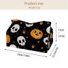 2 pack Skulls Pumpkins Bats Tissue Box Cover, Decorative Tissue Box Dispenser for Bathroom, Parlors, Office, Bedroom Dresser, Vanity Countertop, Nightstand, Car, and Desk view 4