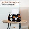 2 pack Halloween Bats Candies Pumpkins Tissue Box Cover, Decorative Tissue Box Dispenser for Bathroom, Parlors, Office, Bedroom Dresser, Vanity Countertop, Nightstand, Car, and Desk view 2