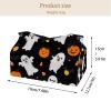2 pack Halloween Bats Candies Pumpkins Tissue Box Cover, Decorative Tissue Box Dispenser for Bathroom, Parlors, Office, Bedroom Dresser, Vanity Countertop, Nightstand, Car, and Desk view 4