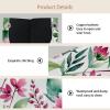 2 pack Flowers and Green Leaves Tissue Box Cover, Decorative Tissue Box Dispenser for Bathroom, Parlors, Office, Bedroom Dresser, Vanity Countertop, Nightstand, Car, and Desk view 3