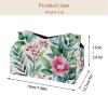 2 pack Flowers and Green Leaves Tissue Box Cover, Decorative Tissue Box Dispenser for Bathroom, Parlors, Office, Bedroom Dresser, Vanity Countertop, Nightstand, Car, and Desk view 4