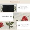 2 pack Floral Flower Red Roses Tissue Box Cover, Decorative Tissue Box Dispenser for Bathroom, Parlors, Office, Bedroom Dresser, Vanity Countertop, Nightstand, Car, and Desk view 3
