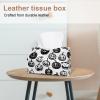 2 pack Seamless Pattern of Halloween Tissue Box Cover, Decorative Tissue Box Dispenser for Bathroom, Parlors, Office, Bedroom Dresser, Vanity Countertop, Nightstand, Car, and Desk view 2