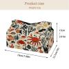 2 pack_Gingerbread men snowflakes Tissue Box Cover Leather Facial Tissue Dispenser Box Holder for Dresser Bathroom Decorative view 4