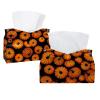 2 pack Helloween Pumkins 3_42 Tissue Box Cover, Decorative Tissue Box Dispenser for Bathroom, Parlors, Office, Bedroom Dresser, Vanity Countertop, Nightstand, Car, and Desk view 1