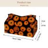 2 pack Helloween Pumkins 3_42 Tissue Box Cover, Decorative Tissue Box Dispenser for Bathroom, Parlors, Office, Bedroom Dresser, Vanity Countertop, Nightstand, Car, and Desk view 4