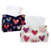 2 pack Hearts Drawn by Hand (6) Tissue Box Cover, Decorative Tissue Box Dispenser for Bathroom, Parlors, Office, Bedroom Dresser, Vanity Countertop, Nightstand, Car, and Desk view 1