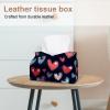 2 pack Hearts Drawn by Hand (6) Tissue Box Cover, Decorative Tissue Box Dispenser for Bathroom, Parlors, Office, Bedroom Dresser, Vanity Countertop, Nightstand, Car, and Desk view 2