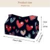 2 pack Hearts Drawn by Hand (6) Tissue Box Cover, Decorative Tissue Box Dispenser for Bathroom, Parlors, Office, Bedroom Dresser, Vanity Countertop, Nightstand, Car, and Desk view 4