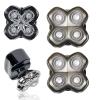 4 Head Shavers Replacement Blades (2 Pack) - Compatible with Pitbull Skull Shaver, Butterfly Kiss Pro & More - Head & Body Electric Shaver Blades for Men and Women view 1