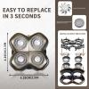 4 Head Shavers Replacement Blades (2 Pack) - Compatible with Pitbull Skull Shaver, Butterfly Kiss Pro & More - Head & Body Electric Shaver Blades for Men and Women view 4