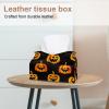 2 pack Pumpkin and cat 2 Tissue Box Cover, Decorative Tissue Box Dispenser for Bathroom, Parlors, Office, Bedroom Dresser, Vanity Countertop, Nightstand, Car, and Desk view 2