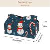 2 pack Christmas Snowflakes 8 Tissue Box Cover Leather Facial Tissue Dispenser Box Holder for Dresser Bathroom Decorative view 4