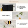 2 pack white flower and bee (31) Tissue Box Cover, Decorative Tissue Box Dispenser for Bathroom, Parlors, Office, Bedroom Dresser, Vanity Countertop, Nightstand, Car, and Desk view 3