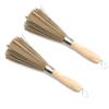2 Pcs Wok Brush, Wooden Long Handle Cleaning Broom,Traditional Kitchen Cleaning Brushes, for Kitchens and Restaurants view 1