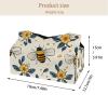 2 pack cute bee honey flower (15) Tissue Box Cover Leather Facial Tissue Dispenser Box Holder for Dresser Bathroom Decorative view 4