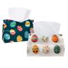 2 pack Easter Eggs Flowers Tissue Box Cover Leather Facial Tissue Dispenser Box Holder for Dresser Bathroom Decorative
