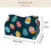2 pack Easter Eggs Flowers Tissue Box Cover Leather Facial Tissue Dispenser Box Holder for Dresser Bathroom Decorative view 4