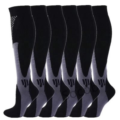DSFDFDG Compression Socks Calf Compression Men Medical Varicose Sports Socks Running Football Knee For Sports, Travel, Running(CS712,S M)