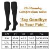 DSFDFDG Compression Socks Calf Compression Men Medical Varicose Sports Socks Running Football Knee For Sports, Travel, Running(CS712,S M) view 3