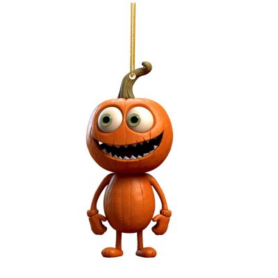 Happy Halloween Acrylic Pumpkin Hanging Ornament Props For Festive Halloween Pumpkin Pendant