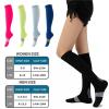 Compression Socks 2 Pairs Compression Stockings Nurses Nylon Sport Reduce Varicose Veins Muscle Fatigue For Sports, Travel, Running(YS001-319-GN,L-XL) view 3