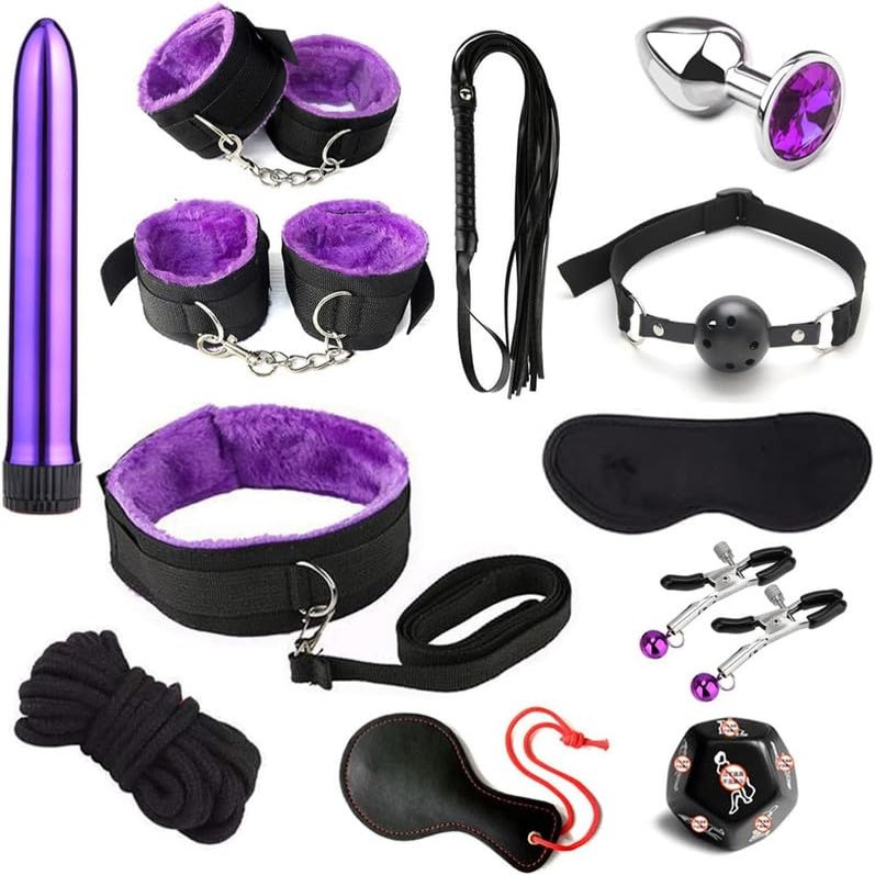 12 Piece Purple Nylon Strength Training Set, Hand And Foot Yoga Tension Band, Sports Training Accessories, Adjustable Couple Se