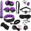 12 Piece Purple Nylon Strength Training Set, Hand And Foot Yoga Tension Band, Sports Training Accessories, Adjustable Couple Se view 1