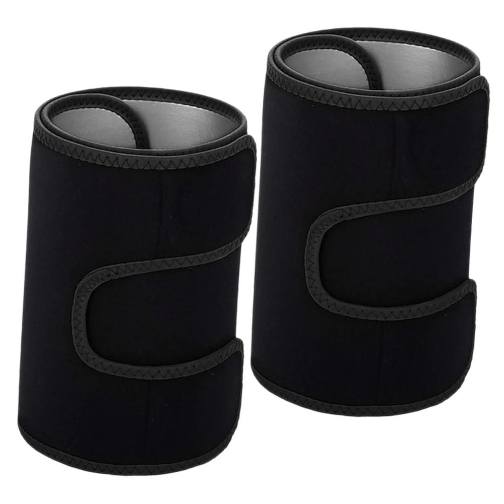 Abaodam Adjustable Black Neoprene Thigh Sleeve for Muscle Stabilization and Loose Weight Thigh Wrap, Fitness Slimming Sauna Band for Running and Swimming